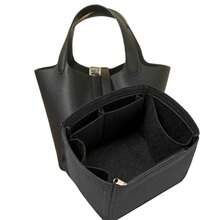 毛毡钱包收纳袋适用于 Picotin 22 18 插袋手提包内袋收纳袋高品质大容量内袋（黑色） - 黑色 - 查看 1