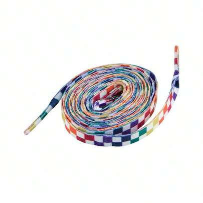 VANS 男女通用彩色格子鞋带，91厘米长