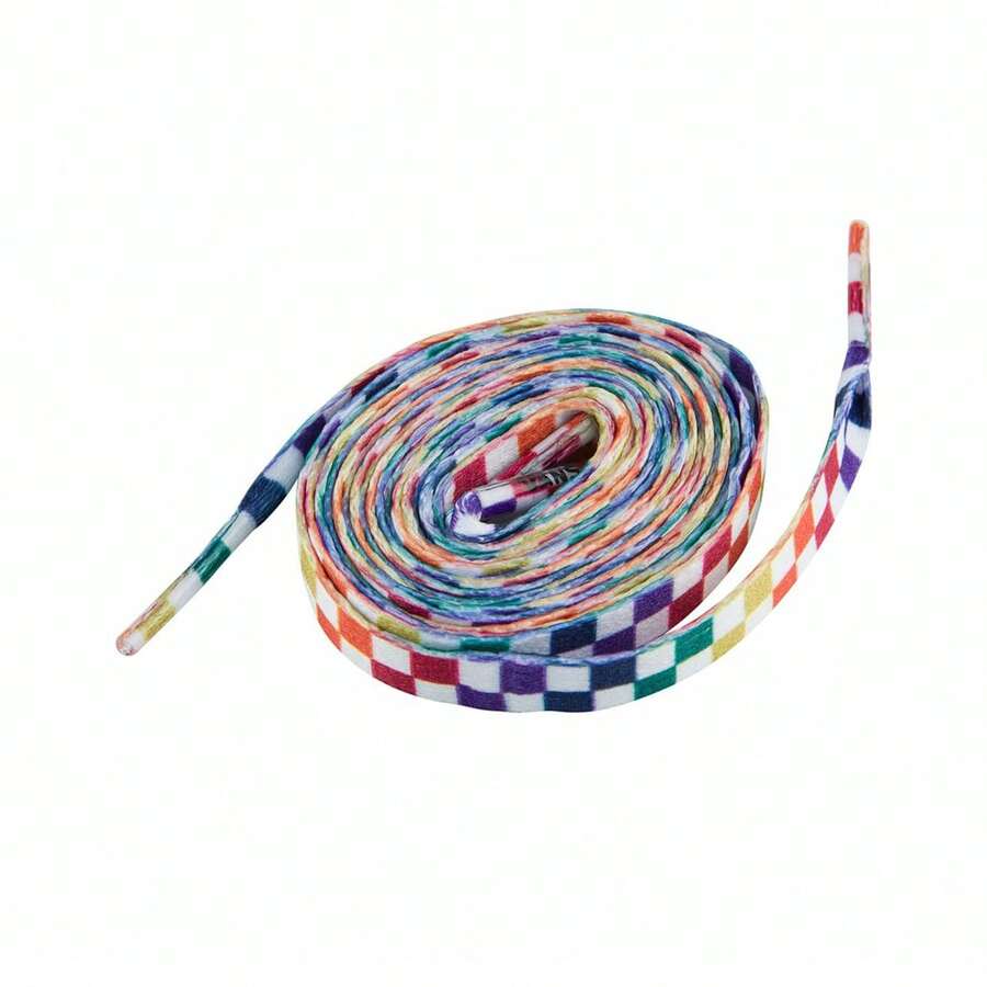 VANS 男女通用彩色格子鞋带，91厘米长 - 彩色 - 查看 1