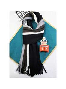 1pc Fashionable Solid Color Knitted Men Scarf, Winter Unisex Couple Multipurpose Versatile Teachers Parents Birthday Gift, Warm Thick And Long, Japanese&Korean Style Boyfriend Gift, Neck Warmer, Blanket - Multicolor - View 6