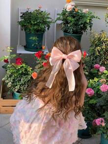 1个芭蕾舞风格长蝴蝶结发夹，时尚可爱，适合日常舞蹈、日常生活和旅行佩戴。日常发夹，学院风，优雅，蝴蝶结，女士发饰，发夹 - 彩色 - 查看 5