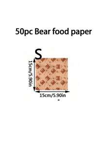 50张,食品吸油纸防油纸垫片纸炸鸡防油纸烘焙面包托盘纸烤盘垫片纸,婚礼装饰,圣诞节装饰,生日装饰,生日礼物,圣诞节餐桌装饰,圣诞节,圣诞节装饰,圣诞节礼物 - 小熊 - 查看 9