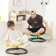 Customized Sensory Play Equipment Carp Shape Non-Slip Kids Spinning Chair - Yellow - View 4