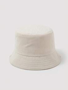 1pc Men's Fashion Corduroy Solid Color Bucket Hat, Suitable For Autumn/Winter Daily Outfits - A - View 14