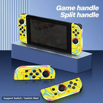 Neuer JOY02 Sternenhimmel Farbmini-Gamepad, rosa Gamepad, unterstützt Switch/Switch OLED Konsole, mit RGB Beleuchtungseffekten, JY Mini-Gamepad mit eingebautem Vibrationsmotor, Bluetooth 5.2 Joy-Con Spielcontroller, RGB LED linker & rechter Joystick, kompatibel mit Switch/Lite/OLED Joy-Con Spielcontroller, mit Dual-Vibrationsfunktion