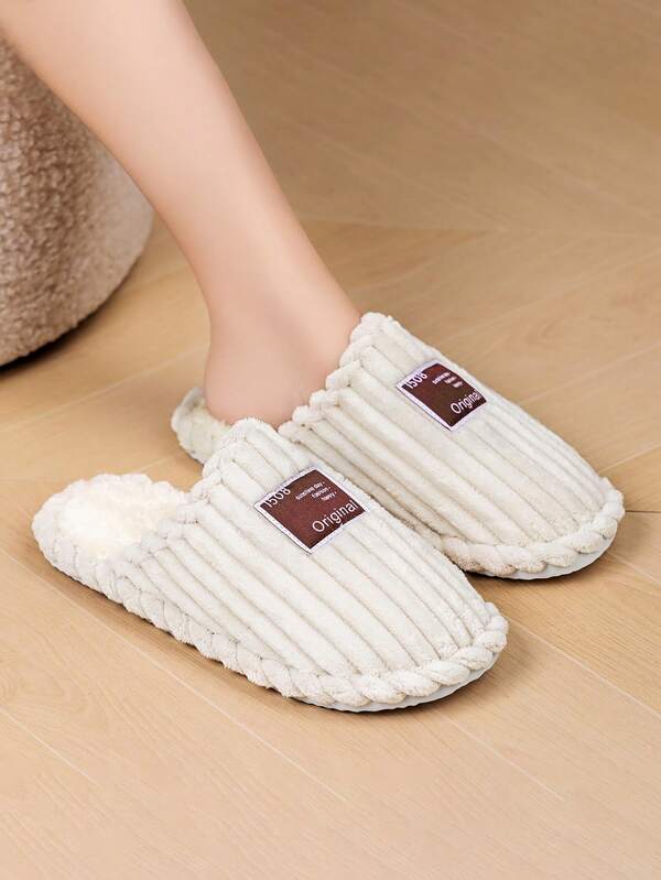 Shoes For Winter Home Use, Slippers In Large Size, Warm Slippers, Lightweight Women's Shoes With Plush Half Support, And Lightweight