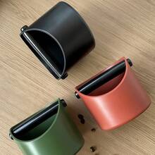 1 pieza Recipiente para residuos de café de 580ml, caja especial para residuos de máquina de café semiautomática, el recipiente se puede desprender, diseño oblicuo, pequeño y ligero, sin posición, alta resistencia a caídas, antideslizante en la base, papelera de escritorio, material ABS, accesorios profesionales de café para oficina y hogar