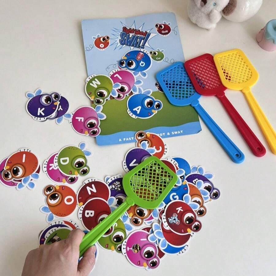 Erasable Fly Swatter Cards, Blank Cards, Kindergarten Clapping Games, Montessori Education, DIY Learning Cards, Educational Supplies,Back To School