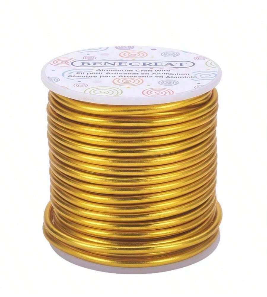 BENECREAT 12 17 18 Guage Aluminum Wire (12 Gauge,100FT) Anodized Jewelry Craft Making Beading Floral Colored Aluminum Craft Wire - Silver - ColorI - 查看 1