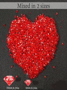 200/500/1000pcs Red Diamond Shaped Acrylic Sequins - Shiny Table Decor And Vase Filler, Suitable For Weddings, Birthdays, Christmas And Parties - Two Sizes Available, Party Decorations, Best Christmas Decorations - Multicolor - View 3