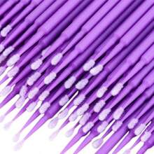 50/100 قطعة/كيس من أعواد القطن القابلة للتخلص منها لتطبيق الرموش الصناعية ومسكرة الرموش لتطبيق المكياج