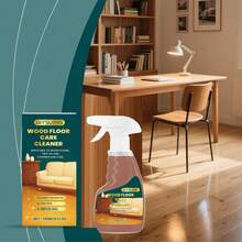 Spray de mantenimiento y limpieza para pisos de madera - Eliminación de manchas, cuidado, brillo, fragancia a limón, agente de mantenimiento y limpieza