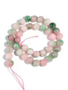 1 hebra de cuentas de piedras naturales Auratus, jade birmano, cristal de sandía, cuentas sueltas de piedras preciosas de curación de energía para hacer joyas, pulseras y collares DIY