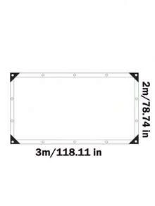 1pc Heavy Duty Transparent Polyester Waterproof Tarp With Grommets, Suitable For Home Porch, Greenhouse, Camping, Outdoor, Plants, Garden, Yard, Cat Litter, Firewood Pile, Patio Furniture, Dog House, With 1 Roll Tear-Resistant Rope - Transparent - View 14