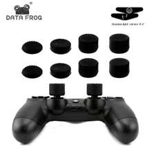 DATA FROG 8 件装游戏手柄拇指摇杆握把帽适用于 Playstation 5 硅胶防滑模拟橡胶握把帽适用于 Playstation 4/Xbo X 系列 X/S 控制器 - 黑色 - 查看 2