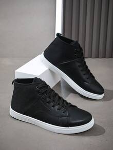 Men's Fashionable Casual Sporty Sneakers, Breathable Mid-Top