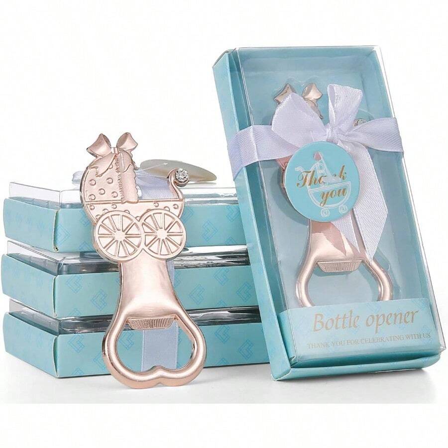 Pack Baby Shower Favors For Boy Baby Shower Party Favors For Guest Bottle Openers Baby Shower Favors Gifts For Baby Party Decoration Souvenirs Baby CarriageBlue10 - 藍色嬰兒車 - 查看 1