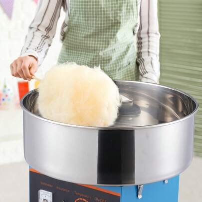 Electric Cotton Candy Maker, 1000W Commercial Cotton Candy Machine With Stainless Steel Bowl, Sugar Scoop And Drawer, Perfect For Home Kids Birthdays, Family Parties, Blue