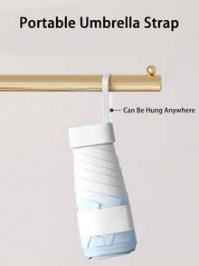 1pc Gradient Color Mini Ultralight Folding Umbrella, UV Protection Windproof Portable Travel Umbrella (Suitable For Hiking/Pocket), Mini Travel Sun Umbrella, Compact Portable Sunshade, Suitable For Leisure Travel, Commuting, Daily Use, Outdoor Activities In Rain And Shine