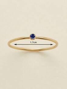 1pc 316L Stainless Steel Birthstone Ring For Woman Gold Color Simple Style Ring Festival Party Fashion Jewelry Dropshipping
