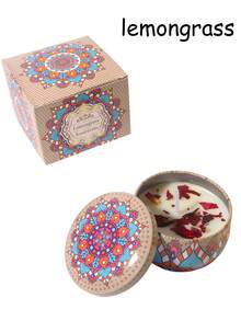 4/1 Scented Candle Set With Colorful Box, Multiple Scent Combinations, Pleasant & Rich Fragrance, Smokeless, Long Burning Time - Christmas Gift Ideal For Family & Friends,Christmas Candle,Gift Sets For Women For Wedding, Birthday, Festivals, Wedding Souvenirs,Aromatherapy Candles For Home,Candle Present For Men And Women, For Birthday Christmas Day Yoga Bath, Valentine's Day Gift, Home, Hotel Decoration, Retro Pattern Design, Soy Wax, - Multicolor - View 64