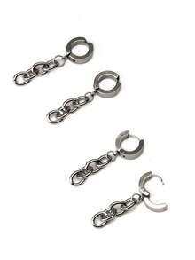 1 Paar einfache, massive Edelstahl-Creolen, vielseitig für den täglichen Gebrauch, unisex