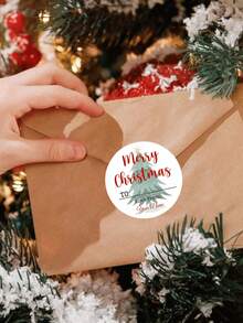 1 Stück/12 Stück/24 Stück/36 Stück/48 Stück personalisierte Weihnachts-Etiketten - Individuelle An/Von Geschenk-Aufkleber, runde Weihnachts-Aufkleber, personalisierte Weihnachts-Etiketten, Weihnachts-Aufkleber, individuelle Namens-Tags Weihnachten, Geschenk-Aufkleber, Geschenk-Etiketten, Weihnachts-Geschenkanhänger, Feiertags-Gastgeschenk-Anhänger für Weihnachtsverpackung, Party-Tüten, Familien- & Freunde-Geschenke Saison 2025, Weihnachtsgeschenk, farbig, süß, für Schule, Schulmaterial - Verschiedenfarbig - Übersicht 5