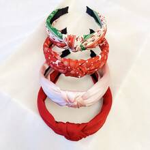 4pcs/Set Women's Snowflake, Santa Claus, Reindeer Fabric Headbands, Sweet Party Headpieces Suitable For Daily Wear And Christmas ,Beauty