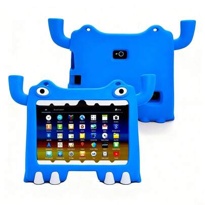 Tableta exclusiva para niños con pantalla IPS de alta definición de 7 pulgadas, tableta de 7 pulgadas diseñada especialmente para niños | Sistema Android 13 + gran almacenamiento de 4GB+64GB para un funcionamiento fluido en el aprendizaje y los juegos | Cámara dual de 20 megapíxeles frontal y 5 megapíxeles trasera para interacciones fotográficas más nítidas | Batería de 3000mAh + soporte multilingüe, con funda antigolpes, ideal para educación, juegos, regalo de Navidad para niños, regalo de cumpleaños para niños.