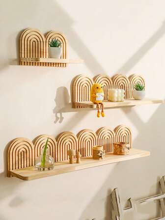 Wall Decor For Bedroom Wall Decor For Bedroom New Threaded Multi-Layer Creative Solid Wood Wall Flower Pot Display Rack, Wooden Handicrafts For Home Decoration