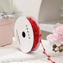 1 ROLLO Hilo de corona de estrellas doradas, cinta decorativa de 393,7 pulgadas para festival, adecuada para manualidades, empaquetado de regalos y decoración del Día de San Valentín, cinta de joyería de moda, cinta para empaquetar cajas de regalo, decoración diaria - Multicolor - Ver 10