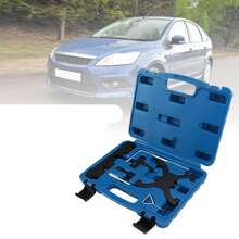 Juego de 7 piezas de herramientas para el ajuste del árbol de levas del motor, recambio para motores F*ord 1.6 EcoBoost Duratech 1.5L y 1.6L. Incluye herramienta de bloqueo de la rueda dentada del árbol de levas, pasador de bloqueo de la polea tensora, pasador de sincronización del volante, herramienta de alineación de la polea del cigüeñal, pasador de bloqueo del cigüeñal, pasador de sincronización del árbol de levas y del cigüeñal, y palanca de ajuste del árbol de levas.  Traducción realizada con la versión gratuita del traductor DeepL.com - Negro - Ver 2