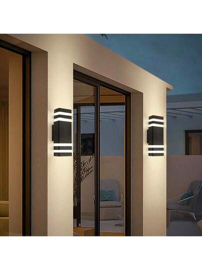 CANMEIJIA 1PC Acrylic Outdoor Waterproof Wand Lamp IP65, Door Lamp, Including E27 Bulb, Bulb Replaceable, Square/Round Lighting, Garden ation, In Gardens/Corridors/Stairs/Streets/Balconies view 8