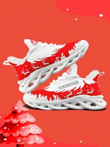 Custom Women's Christmas Plush Lining Sneakers With Personalized Name Print, Festive Santa Belt Design Cozy Shoes With Customized Photo, Lightweight Comfortable Soft Bottom Warm Sneakers For Men And Women, Gym Training Breathable Tennis Shoes, Unique Christmas Gift For Mom/Dad/Her/Him/Girlfriend/Boyfriend/Wife/Husband/Friend ﻿