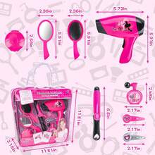 Hairdressing And Vanity Handbag Beauty Girls Styling Toy Set - Pink - View 8