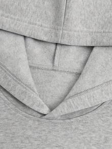 Women'S Casual "Malibu California" Graphic Hoodie - Light Gray, Long Sleeve, Drawstring, Geometric Print, Spring & Fall Fashion, Loose Fit, All-Season Comfort, Casual Wear Hoodie |   Relaxed Fit Hoodie |   Polyester, Sweater Hoodie  Women Winter Clotheshoodie,Christmas Outfit WomenchristmasWomen's Oversized Hoodie - 灰色 - 查看 5