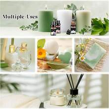 MORE BEAUTY Set de aromaterapia con aceites esenciales de flores - 12 difusores, aceites esenciales para aromaterapia y elaboración de velas - Set de aceites esenciales de aromaterapia de lavanda, geranio, rosa, jazmín y gardenia