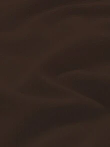 Camiseta básica minimalista de cuello redondo, de doble capa, sin costuras y ajustada de manga larga - Marrón - Ver 6