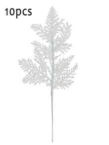 10pcs Artificial Christmas Tree Ornaments, Faux Cedar Leaves, Suitable For Home Decor, Wreaths Christmas Decorations Room Decor