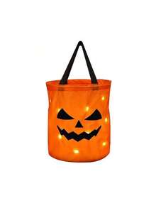 NetHong Pumpkin Bags Halloween Bucket For Sweets Glowing-In-The-Dark Trick Or-Treating - Pumpkin Bag - View 8