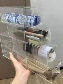 Multi-Tier Acrylic Desktop Organizer – Dustproof Drawer Storage For Stationery, Eyeglasses & Fashion Glasses