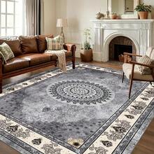 Una alfombra de área, recientemente actualizada a una especificación de alto peso de 950g/m², presenta un diseño de textura de terciopelo denso que mejora significativamente la comodidad bajo los pies. Cuenta con propiedades antidecoloración y antiabrasión, con partículas antideslizantes reforzadas en la parte inferior para mejorar el agarre y garantizar la estabilidad sin desplazamiento. Alfombra de cocina - Multicolor - Ver 13