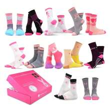 Holiday Socks 12-Pair Gift Box - Women & Men Crew Socks For Christmas, Halloween, Pink Ribbon, Valentine's Day -NoveltySocks - 如圖697 - 查看 1