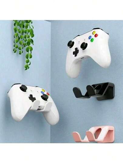 1/2pcs Universal Headphone/Controller Holder Hanger Stand, Wall Mounted Earphone Display Rack For Home Office Dormitory