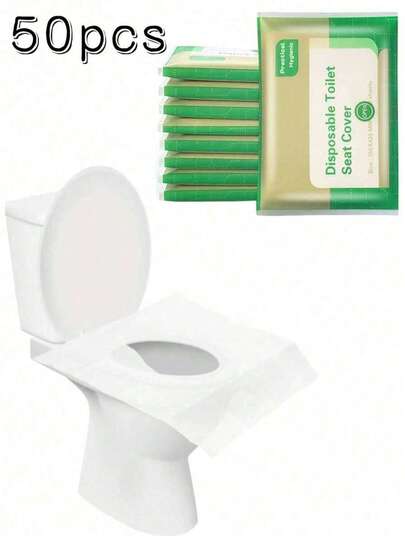 Toilet Seat Cover Disposable Flushable Paper Travel Toilet Seat Cover Portable For Adult And Kids' Potty Training Travel Essential Accessories For Airplane Road Trips Camping Hotel Back To School Travel Disposables Items Travel Hotel Essentials Outdoor Essentials Room Stuff Beach Travel Minis Periods Disposable Items Bathroom Accessories