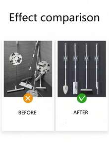 Hamster Water Bottle Clip-On Holder, Leak-Proof Roller Ball Fixed Bracket, Goldfish Feeder Stand, Suction Cup Wall Mounted Mop Rack - Damage-Free Strong Clips For Home Organization, Space-Saving Cleaning Tool Rack For Kitchen/Bathroom/Garden, Other Tool Storage - White - View 5