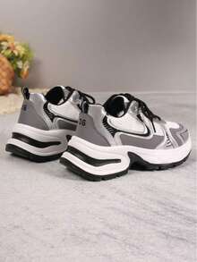 Women's Casual Sneakers, Thick Sole, Breathable, Suitable For All Seasons - Silver - View 4