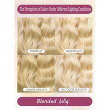 34英寸200%密度水波纹蕾丝前假发,真人混纺发丝,预先拔毛,13x4高清透明水波纹蕾丝前假发,#613金色,自然发际线带婴儿绒毛,200%密度水波纹蕾丝假发,深波纹蕾丝前假发,适合女性日常佩戴 - S/613 - 查看 9