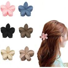 6 Piezas Pinzas para el Cabello para Mujer,Pinzas de Pelo de Flores y Mariposa,Multicolor Clips de Garra y Antideslizante para el Cabello (Color A) - ColorC - Ver 1