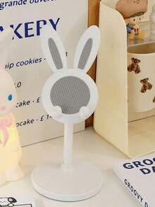 1个可调节可折叠兔子造型ABS塑料铝合金手机/平板电脑支架，适用于婚礼、生日、家居、办公室装饰，兼容多种手机，生日礼物、送给家人、朋友、万圣节礼物、教师礼物 - 彩色 - 查看 11